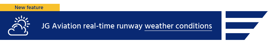 JG Aviation real-time runway weather conditions